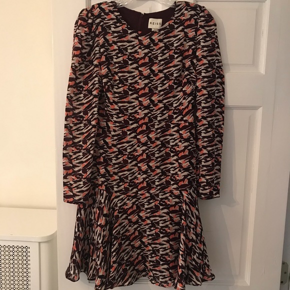 Reiss Long Sleeved Flowy Bottom Dress - Picture 1 of 5